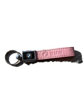 BMW Pink Key Chain Wristlet 6 inch Strap